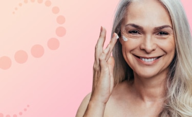 title image of older woman applying cream to face