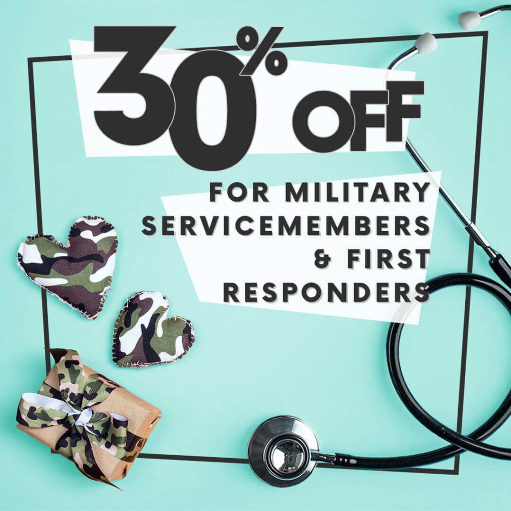30% off for military service members and first responders