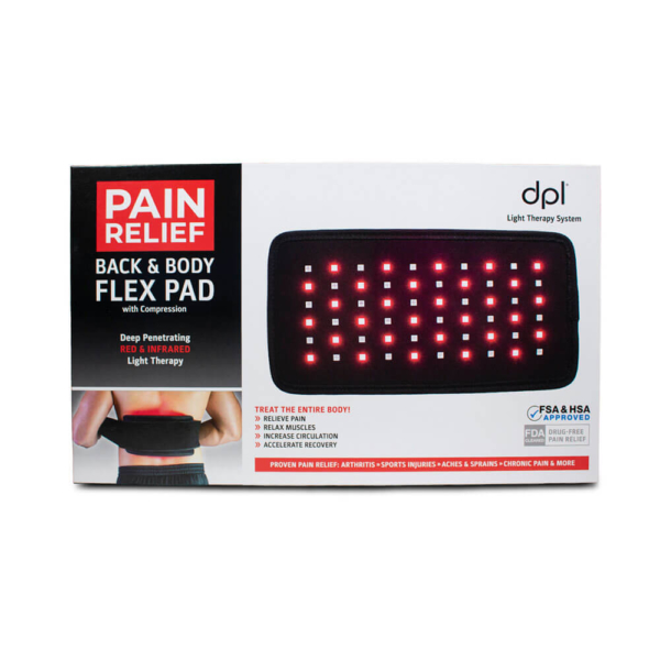 Front of dpl Pain Relief Flex Pad Package