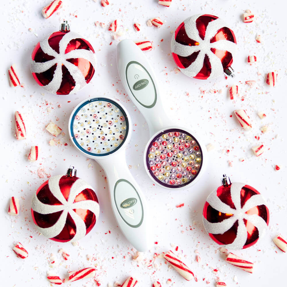 clinicals on white background surrounded by candy canes