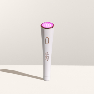 Lux Collection Glo stands upright with LED lights on in front of a white background