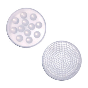 2 Replacement Sonique Mini Silicone Brush Heads - one for cleansing and one for massaging