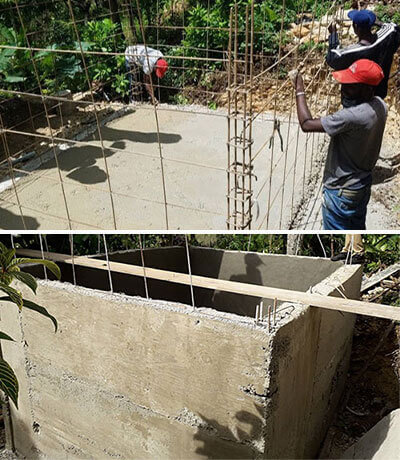 Image of concrete reservoir being built